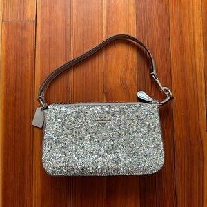 Coach Silver Glitter Wristlet